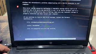 Error Oxc00000e9 windows has encountered a problem communicating with a device connected [upl. by Adnilg]