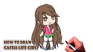 How to Draw Gacha Life Girl Character 23  Step by step [upl. by Nnav]