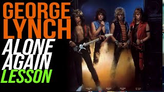 George Lynch Alone Again  Rhythm Guitar Lesson Dokken [upl. by Lustig]