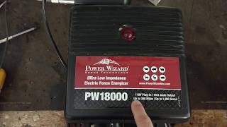 Review of a DECENT Electric Fence Energizer  Power Wizard PW18000 [upl. by Auhso159]