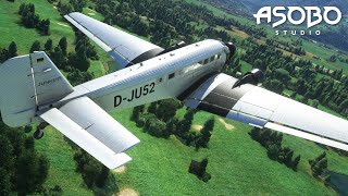 Asobo Junkers JU52  First Look Review  MSFS 2020 [upl. by Arak207]