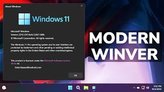 Modern Winver for Windows 11 22H2 [upl. by Hewe]