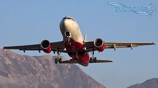 Tivat Airport LYTVTIV  Rossiya Airbus A319 VQBAV Takeoff [upl. by Anazus608]