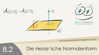 82 Die Hessesche Normalenform  Abstand eines Punktes von einer Ebene [upl. by Deden987]