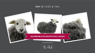 Herdwick Sheep Challenge  Day 2 Needle Felting Challenge and Tutorial  Legs amp Tail [upl. by Maggio]