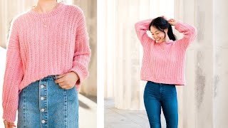 Crochet Ribbed Sweater DIY Tutorial [upl. by Angie829]