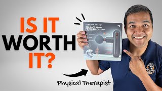 Sharper Image Compact Percussion Massage Gun  Honest Physical Therapist Review [upl. by Milstone]