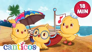 Vamos a la playa It’s beach time  Learn English and Spanish with canticosworld kidssongs [upl. by Areic]