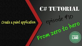 How to create a paint drawing app Windows Form Application  C tutorial  Episode 10 [upl. by Buyer]