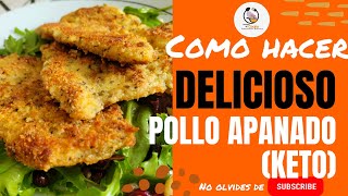 Pollo apanado con harina de almendras  ketomealrecipe [upl. by Nared345]