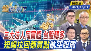 三大法人同買超 台股轉多 短線拉回都買點 航空股飛 ft游庭皓 李永年 謝晨彥 王映亮｜金臨天下20241203 完整版 tvbsmoney [upl. by Clara17]