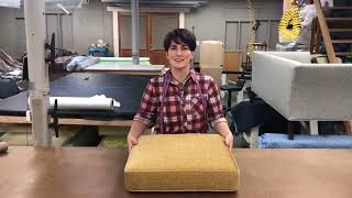 Upholstery Method  HOW TO MAKE A BOXED AND WELTED CUSHION FOR UPHOLSTERY [upl. by Mehitable]