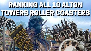 Ranking ALL 10 Alton Towers Roller Coasters [upl. by Dnalevets]