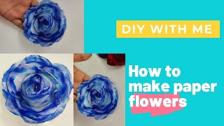 How to make flower from paper  Flower from Napkin  Easy DIY Paper Flower  Paper Flower diy [upl. by Milissent]