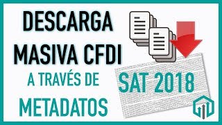 Descarga MASIVA CFDI por metadatos SAT 📊 [upl. by Orfinger]