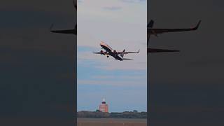 Ryanair Boeing 737800 takeoff from BUD [upl. by Thaddaus]