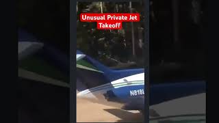 Private jet taking off on dirt road aviation privatejet turbulence [upl. by Lotsyrk163]