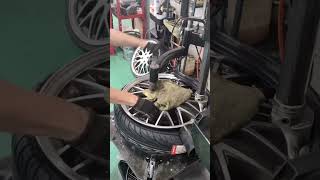 Installing a tire shortvideo shorts video reels youtubeshorts work mexico viralvideo [upl. by Nanis]