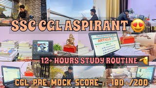 SSC STUDY VLOG😍 SSC CGL 2024🫡  12 HOURS STUDY ROUTINE 😊 dayinthelifeofsscaspirant ssccgl [upl. by Azarcon535]