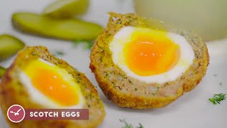 Reteta  Scotch Eggs oua scotiene invelite in carne tocata  Bucataras TV [upl. by Eniamerej999]