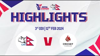 Final Showdown Highlights  Nepal Canada Bilateral Series [upl. by Clarey]