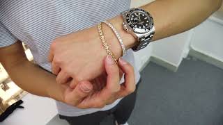 Tennis bracelet on wrist  Comparison  How to buy tennis bracelet online [upl. by Yeliac601]