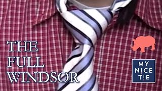 How to Tie a Tie FULL WINDSOR slowbeginner  How to Tie a Full Windsor Knot stepbystep [upl. by Ayk]