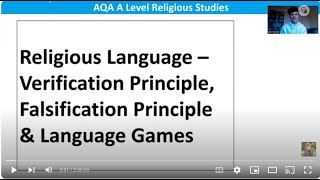 RELIGIOUS LANGUAGE VERIFICATION FALSIFICATION amp LANGUAGE GAMES A LEVEL RELIGIOUS STUDIES [upl. by Uy]