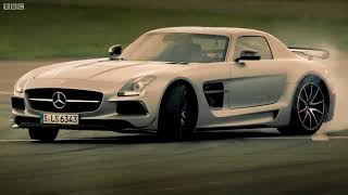 Petrol vs Electric Mercedes SLS AMG Battle  Top Gear Series 20 [upl. by Adlen999]