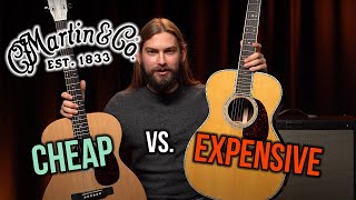 Expensive vs Cheap Martin Acoustic Guitars  000X1 vs 00042 [upl. by Stets]