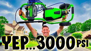 Most POWERFUL Electric Pressure WasherGreenworks PRO 3000psi 💦 [upl. by Simeon262]