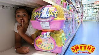 BEST HIDE AND SEEK SPOT IN SMYTHS TOYS STORE Toys AndMe [upl. by Kassity604]