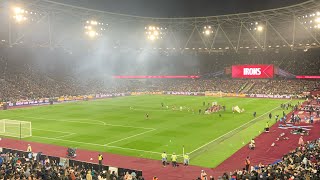 West Ham v Tottenham 242024 prematch light show at London Stadium [upl. by Arahk]