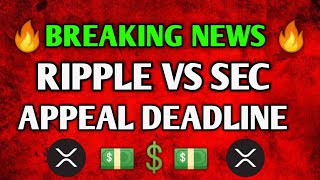 XRP NEW UPDATERipple vs SEC Appeal Deadline Will the XRP Lawsuit Drag Into 2025xrpvssec crypto [upl. by Esirehs975]