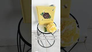 How to make easy DIY flowers out of napkins easydiy diyflower craft diy napkinart flowerart ￼ [upl. by Iridissa]