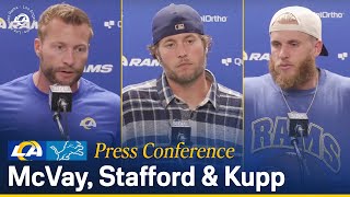 LIVE Sean McVay Matthew Stafford amp Cooper Kupp Address The Media Following Lions Matchup [upl. by Dnalwor]