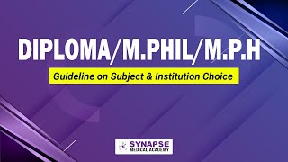 DIPLOMAMPHILMPH  Guideline on Subject amp Institution Choice [upl. by Hoem]