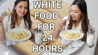 I ATE WHITE FOOD FOR 24 HOURS২৪ ঘন্টা সাদা খাবার চ্যালেঞ্জWhite Sauce PastaWahidas Tiny World [upl. by Yrahca105]