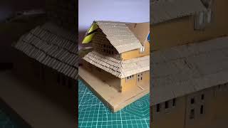 How to make house using cardboard craft card bard house house [upl. by Inad168]