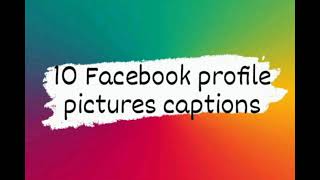 caption for profile 💯 Facebook profile picture captions Profile Captions  Ep1 [upl. by Aynwat548]