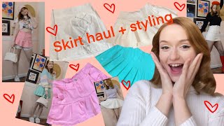 Thrift mini skirt haul  styling [upl. by Derk]