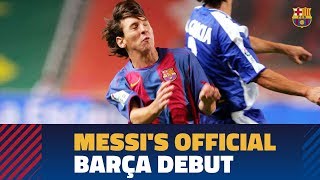 Leo Messis official debut against Espanyol [upl. by Behah974]