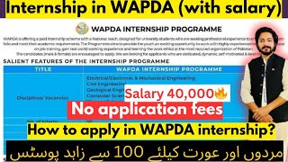 WAPDA Internship 2024  WAPDA Internship with salary  Best Opportunity for freshers graduates [upl. by Ellasal]