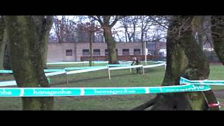 Cyclocross  veldrijden Zonhoven 2015 aspiranten 12 jaar Joes Oosterlinck 3de plaats [upl. by Ila]