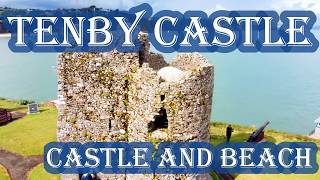 TENBY CASTLE AND BEACH DJI drone video [upl. by Leemaj975]