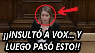 ¡¡CONSEJERA quotATACAquot a VOX y LUEGO PASÓ ESTO Parlamento de Cataluña [upl. by Herby674]