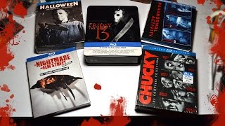 HALLOWEEN FRIDAY THE 13TH A NIGHTMARE ON ELM STREET CHUCKY BLURAY COLLECTIONS [upl. by Auhsot673]