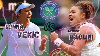 Donna Vekic vs Jasmine Paolini  Wimbledon 2024 [upl. by Laise]