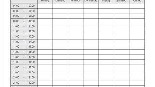 Stundenplan  Tagesplan  Wochenplan zum Ausdrucken erstellen Open Office Calc Für Anfänger [upl. by Ateiram]