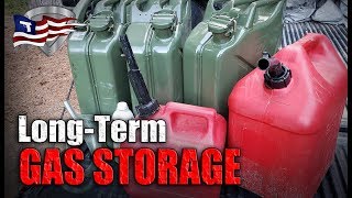 How To Store Gasoline LongTerm  Emergency Fuel Storage [upl. by Inad]